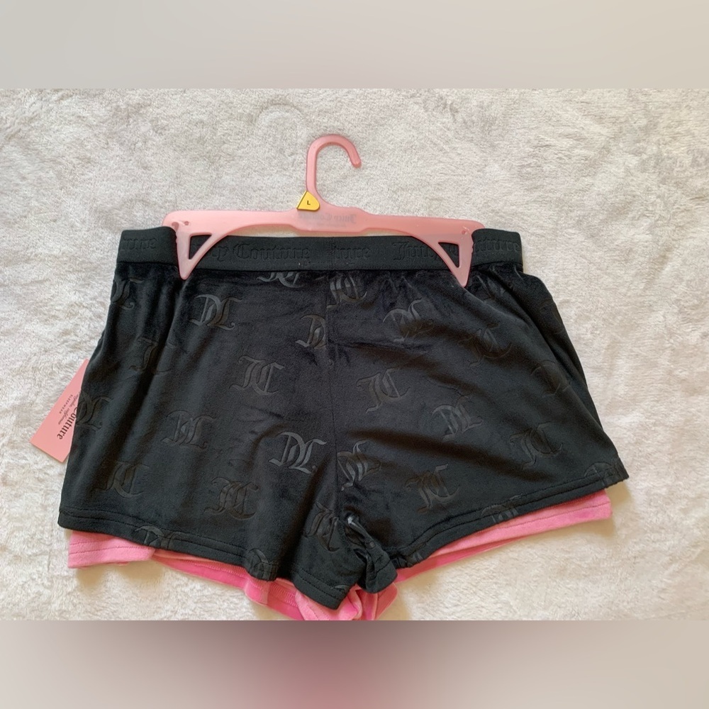 Juicy Couture Black and Pink Sleepwear Shorts